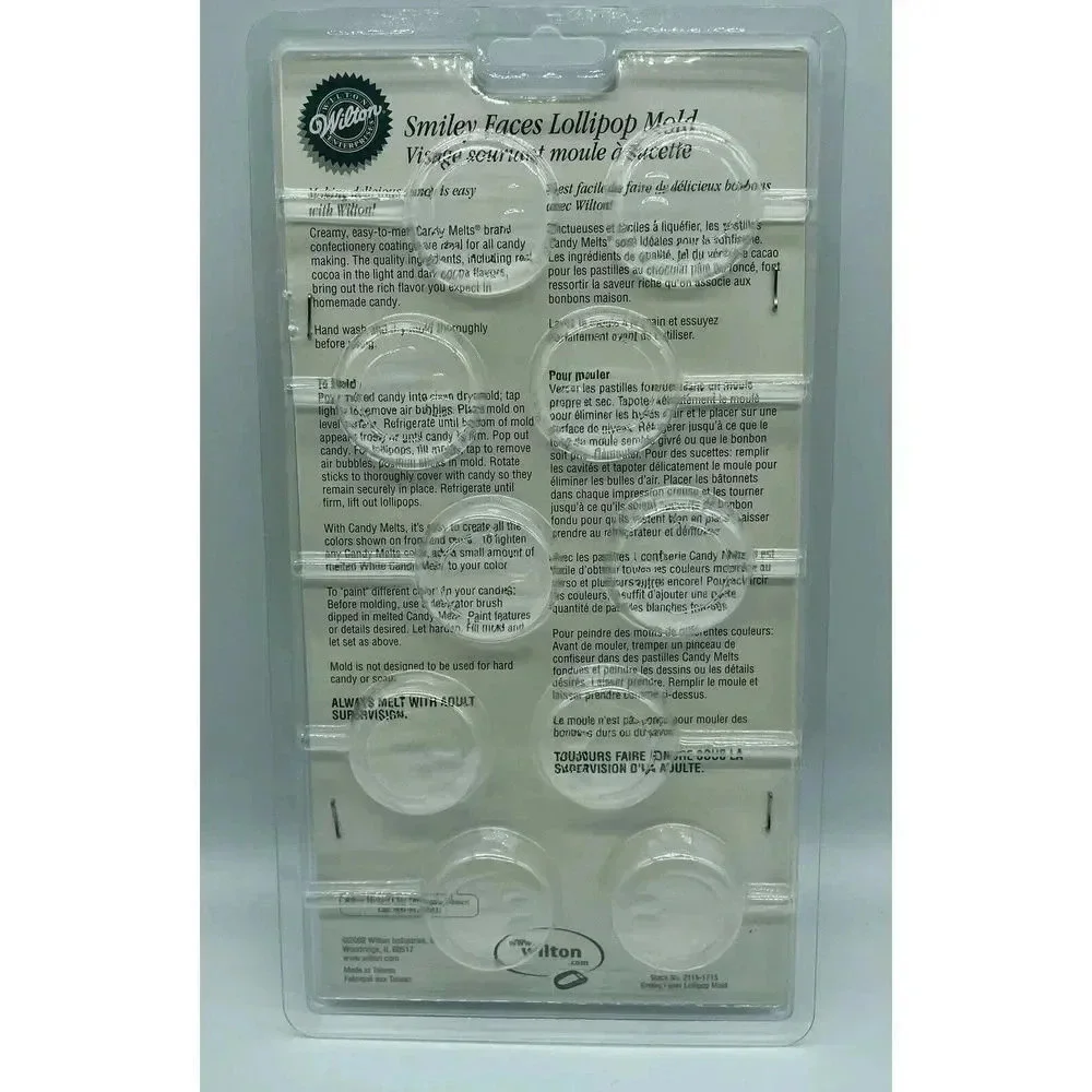Wilton Lollipop Candy Photo Face Molds‎ Smiley face